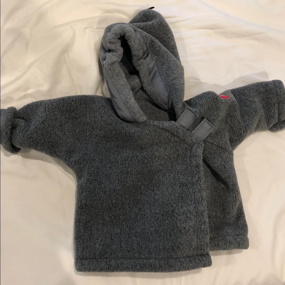 Widgeon baby fleece jacket- gray- newborn